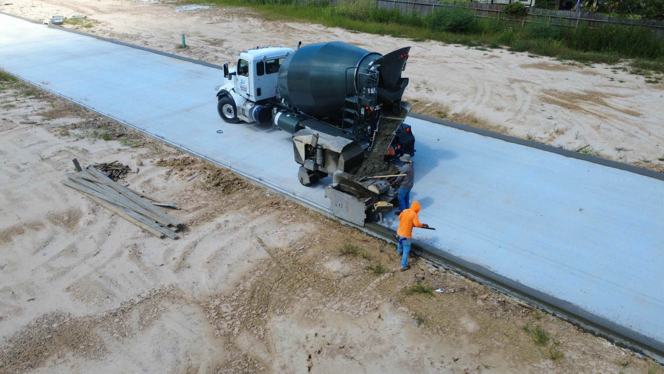 Civil site engineering and grading work in progress